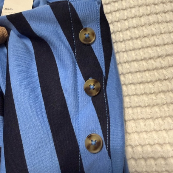 Style & Co. Long Sleeve Striped Button Trim Knit Top Tee Bashful Blue NWT XL - Picture 11 of 14